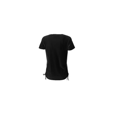 Yes Zee Black Cotton Tops & T-Shirt