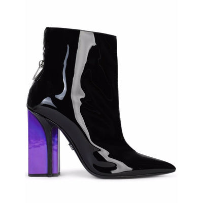 Dolce & Gabbana Black Leather Verniciata Boot