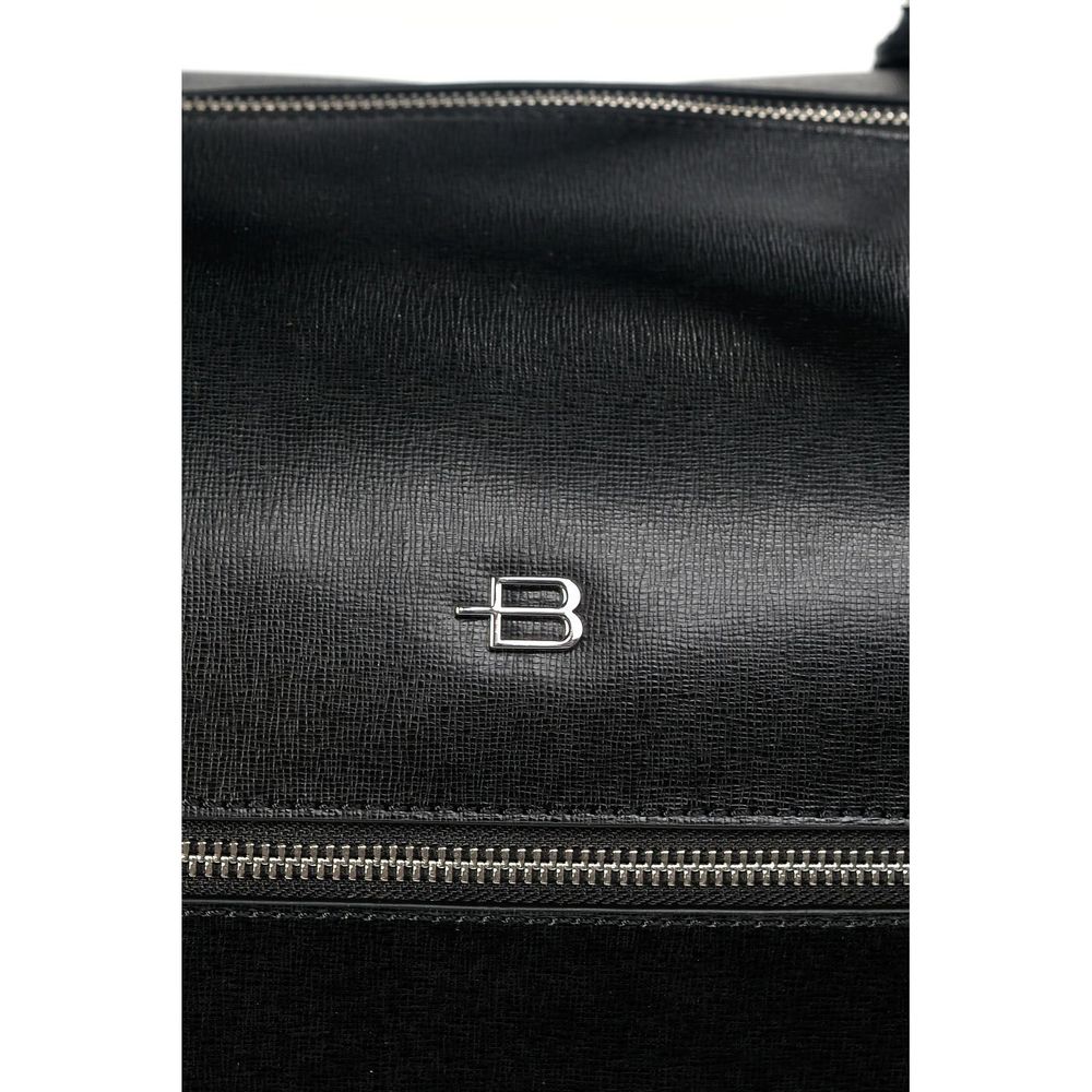 Baldinini Trend Black Leather Di Calfskin Luggage And Travel