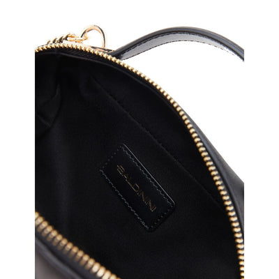 Baldinini Trend Black Leather Di Calfskin Handbag