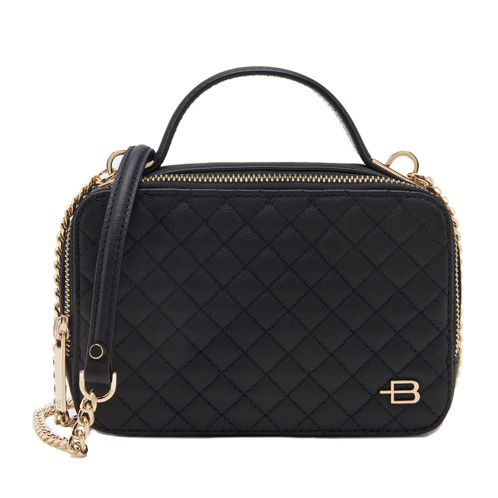 Baldinini Trend Black Leather Di Calfskin Handbag