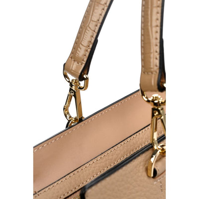 Baldinini Trend Beige Leather Di Calfskin Handbag