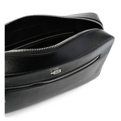 Baldinini Trend Black Leather Di Calfskin Shoulder Bag