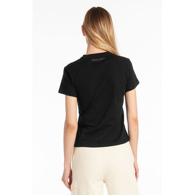 Patrizia Pepe Black Cotton Tops & T-Shirt
