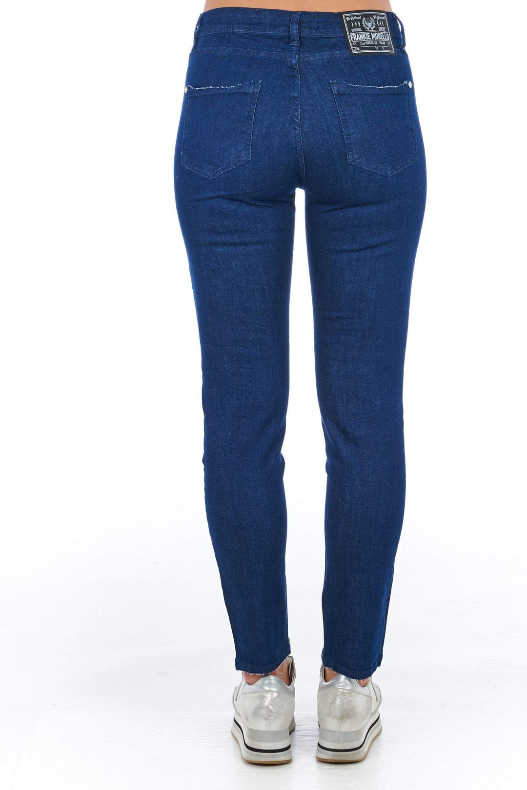 Frankie Morello Blue Cotton Jeans & Pant Blue, feed-1, Frankie Morello, Jeans & Pants - Women - Clothing, W27 | IT41 at SEYMAYKA