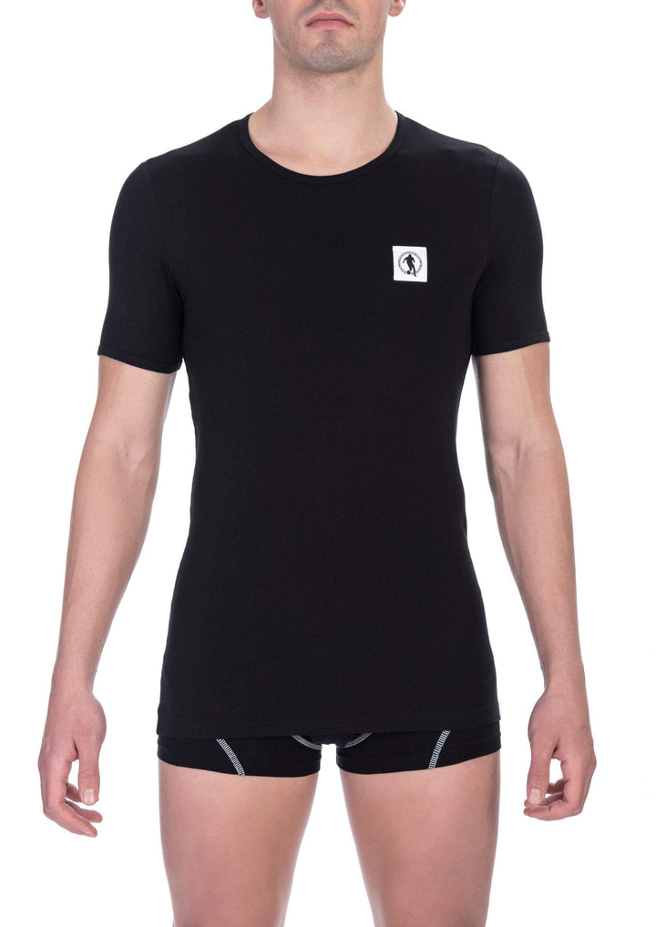 Bikkembergs Black Cotton T-Shirt #men, Bikkembergs, Black, feed-1, L, M, T-Shirts - Men - Clothing at SEYMAYKA