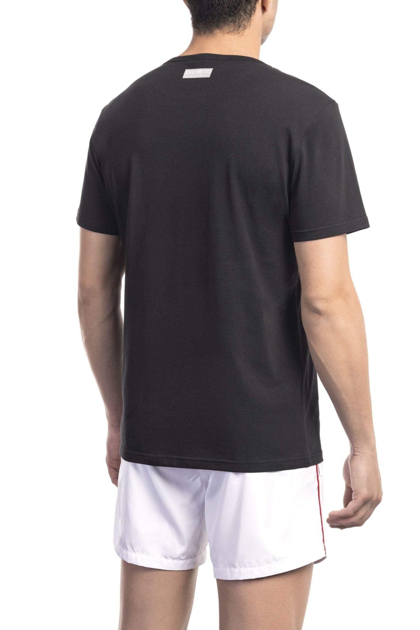 Bikkembergs Black Cotton T-Shirt #men, Bikkembergs, Black, feed-1, L, M, S, T-Shirts - Men - Clothing, XL, XXL at SEYMAYKA