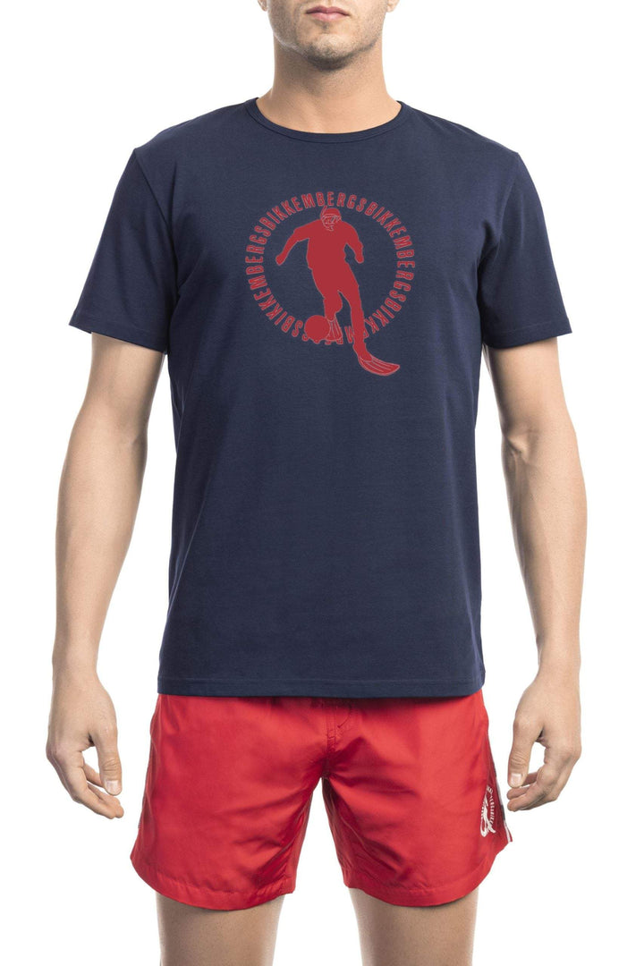 Bikkembergs Blue Cotton T-Shirt #men, Bikkembergs, Blue, feed-1, L, M, S, T-Shirts - Men - Clothing, XL, XXL at SEYMAYKA
