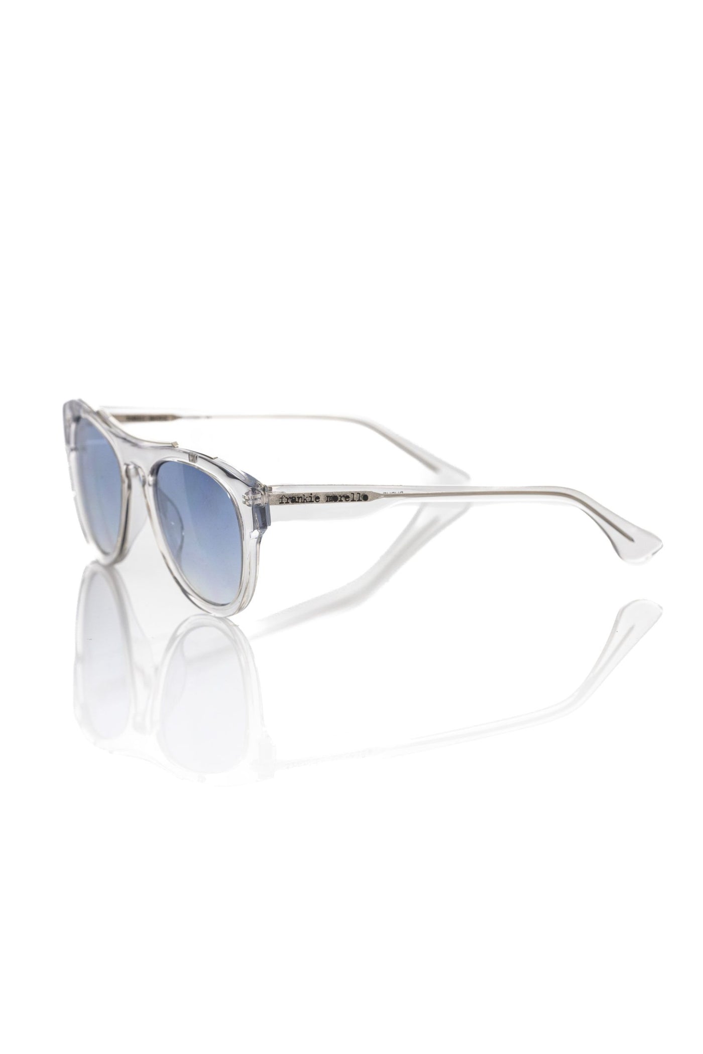Frankie Morello White Acetate Sunglasses