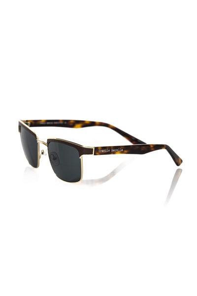 Frankie Morello Brown Metallic Fibre Sunglasses