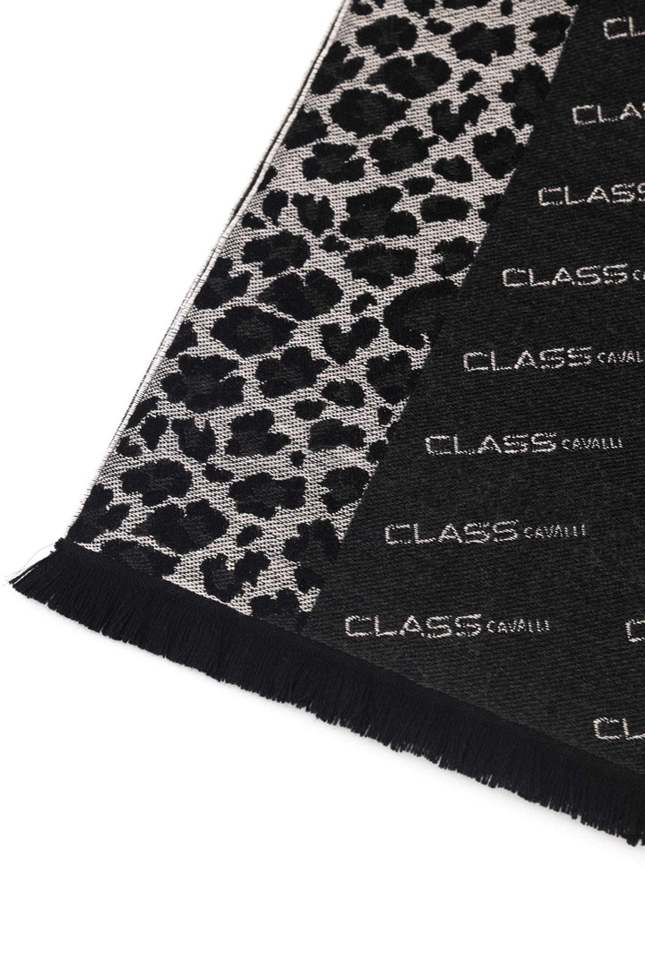 Cavalli Class Black Wool Scarf #men, Black, Cavalli Class, feed-1, Scarves - Men - Accessories at SEYMAYKA