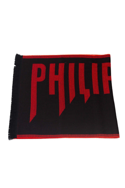 Philipp Plein Red Wool Scarf #men, feed-1, Philipp Plein, Red, Scarves - Men - Accessories at SEYMAYKA