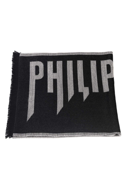 Philipp Plein Grey Wool Scarf #men, feed-1, Grey, Philipp Plein, Scarves - Men - Accessories at SEYMAYKA