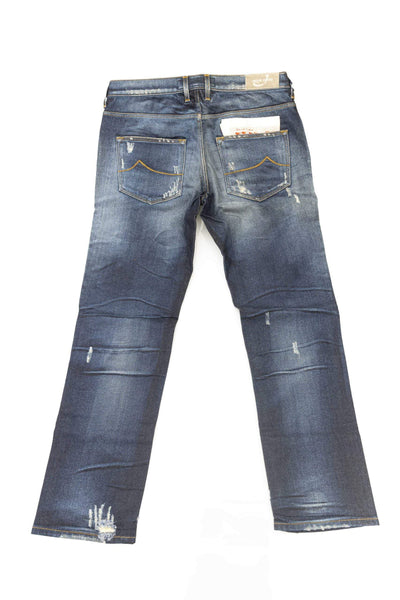 Jacob Cohen Blue Cotton Jeans & Pant Blue, feed-1, Jacob Cohen, Jeans & Pants - Women - Clothing, W26 | IT40, W27 | IT41, W28 | IT42, W29 | IT43, W30 | IT44 at SEYMAYKA