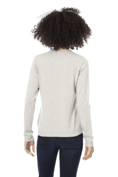 Baldinini Trend Gray Wool Sweater Baldinini Trend, feed-1, Gray, L, M, S, Sweaters - Women - Clothing, XL at SEYMAYKA