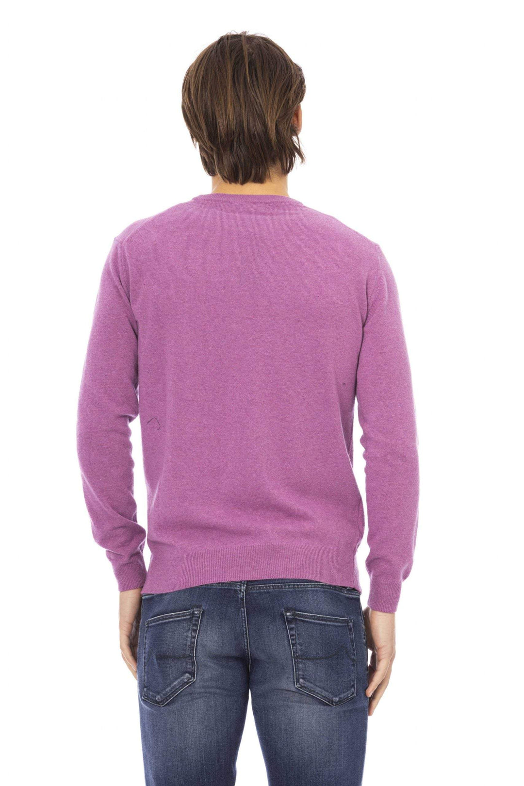 Baldinini Trend Violet Wool Sweater #men, Baldinini Trend, feed-1, L, Sweaters - Men - Clothing, Violet at SEYMAYKA