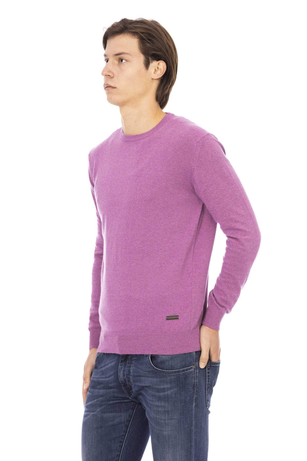 Baldinini Trend Violet Wool Sweater #men, Baldinini Trend, feed-1, L, Sweaters - Men - Clothing, Violet at SEYMAYKA