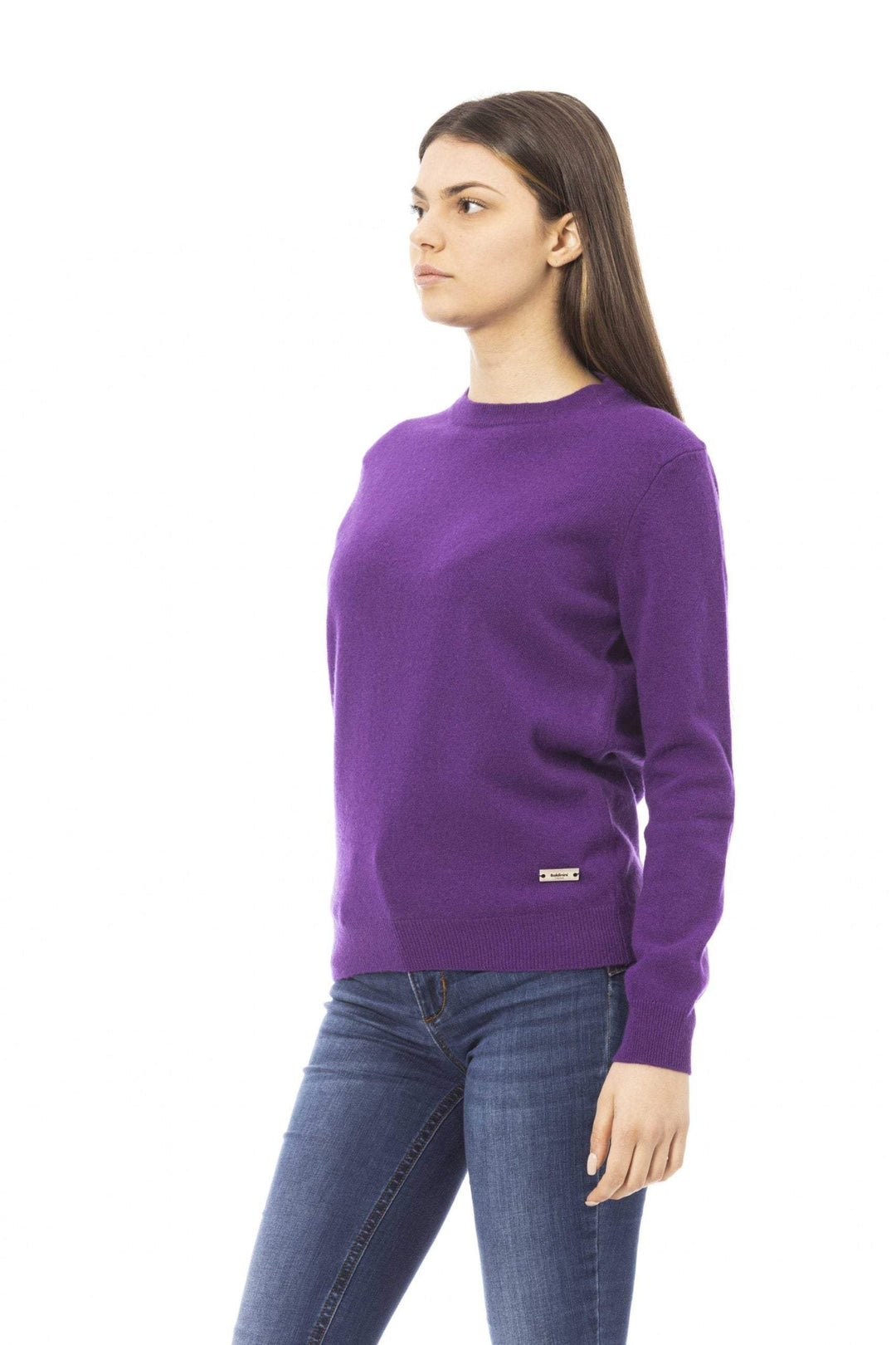 Baldinini Trend Violet Wool Sweater Baldinini Trend, feed-1, L, M, S, Sweaters - Women - Clothing, Violet at SEYMAYKA