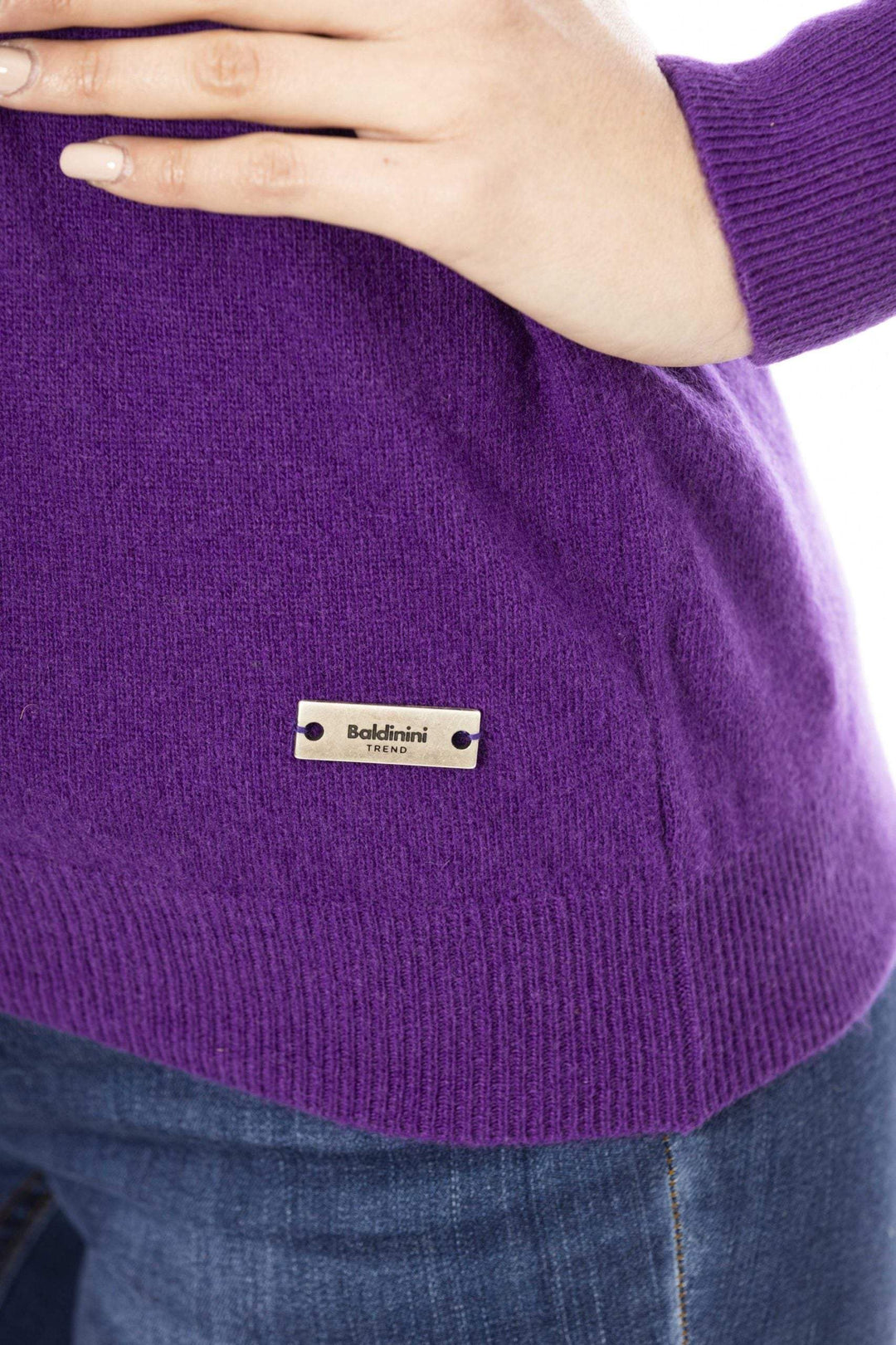 Baldinini Trend Violet Wool Sweater Baldinini Trend, feed-1, L, M, S, Sweaters - Women - Clothing, Violet at SEYMAYKA