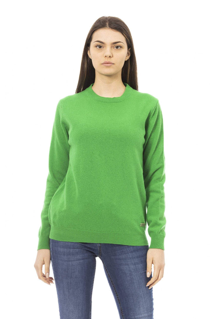 Baldinini Trend Green Wool Sweater Baldinini Trend, feed-1, Green, M, S, Sweaters - Women - Clothing at SEYMAYKA