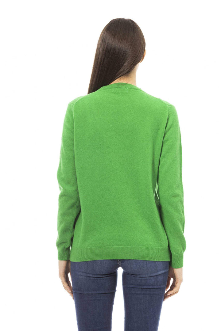 Baldinini Trend Green Wool Sweater Baldinini Trend, feed-1, Green, M, S, Sweaters - Women - Clothing at SEYMAYKA
