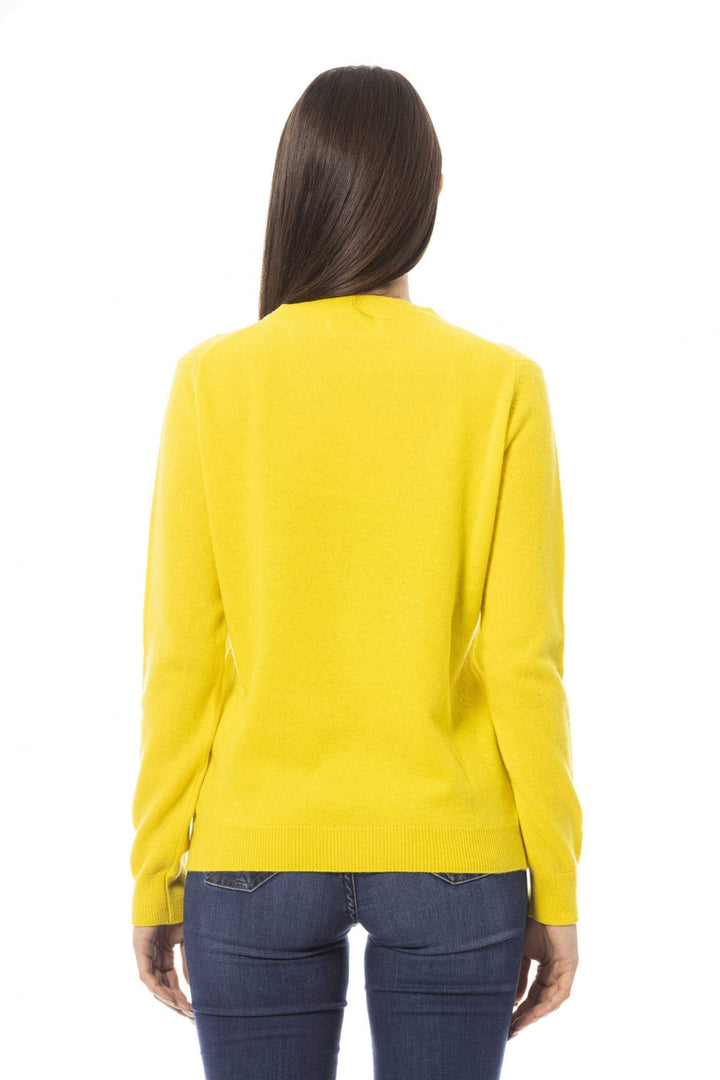 Baldinini Trend Yellow Wool Sweater Baldinini Trend, feed-1, M, S, Sweaters - Women - Clothing, Yellow at SEYMAYKA