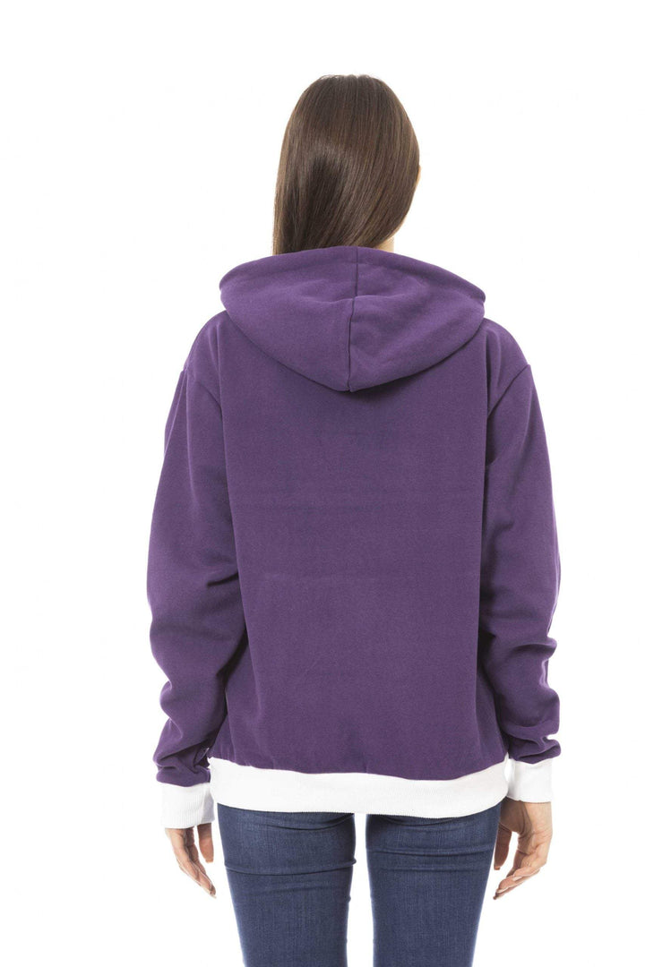 Baldinini Trend Violet Cotton Sweater Baldinini Trend, feed-1, L, M, S, Sweaters - Women - Clothing, Violet, XL, XS at SEYMAYKA