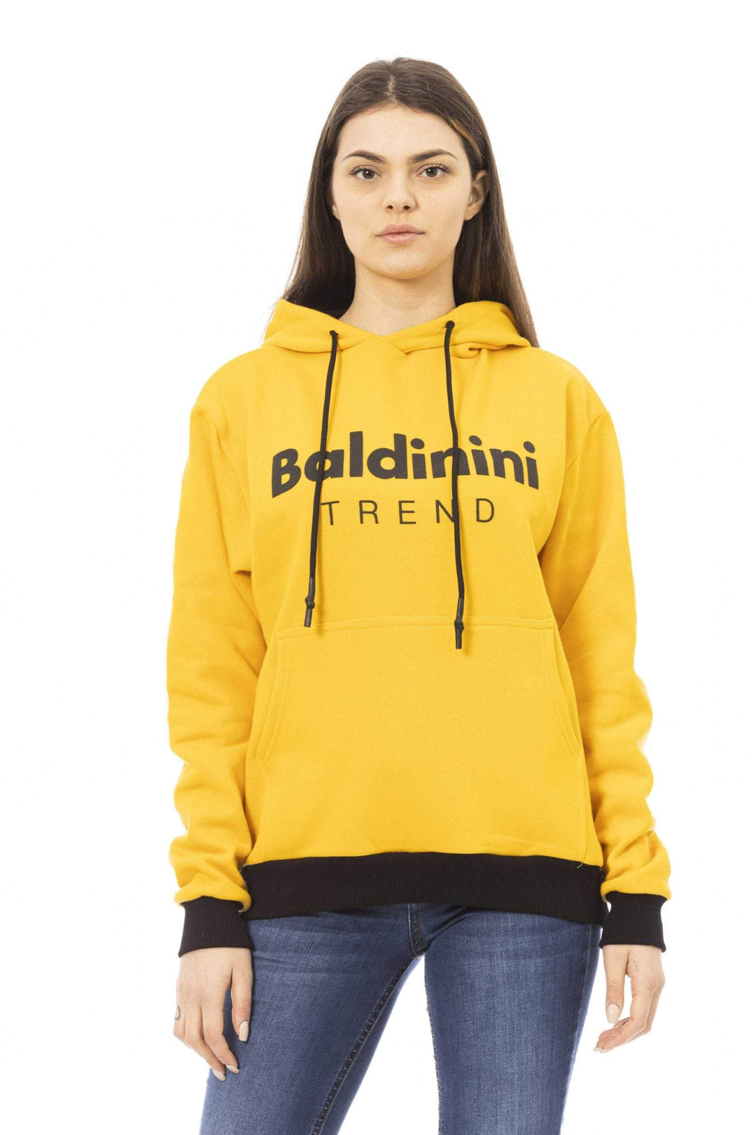 Baldinini Trend Yellow Cotton Sweater Baldinini Trend, feed-1, L, M, S, Sweaters - Women - Clothing, XL, XS, Yellow at SEYMAYKA