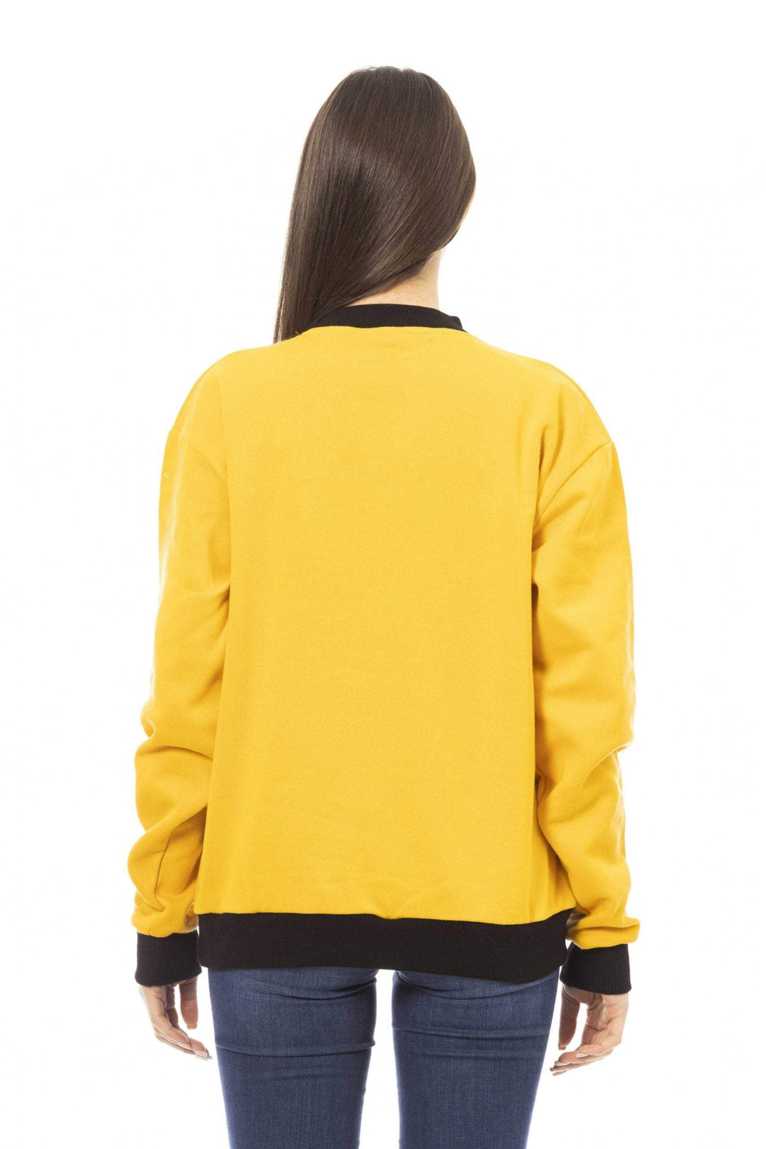 Baldinini Trend Yellow Cotton Sweater Baldinini Trend, feed-1, L, M, S, Sweaters - Women - Clothing, XL, XS, Yellow at SEYMAYKA