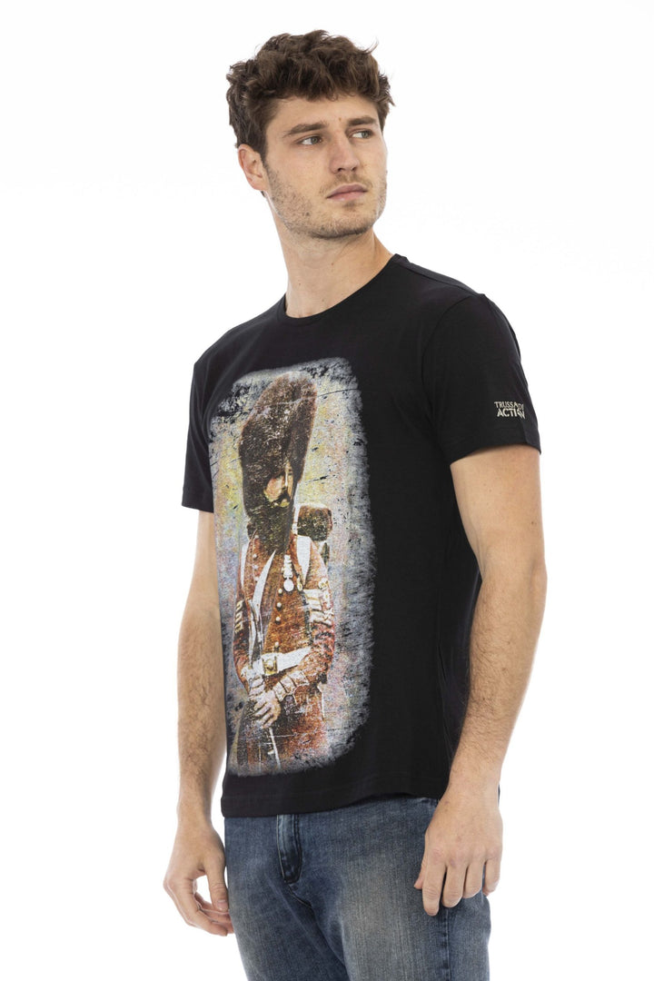 Trussardi Action Black Cotton T-Shirt