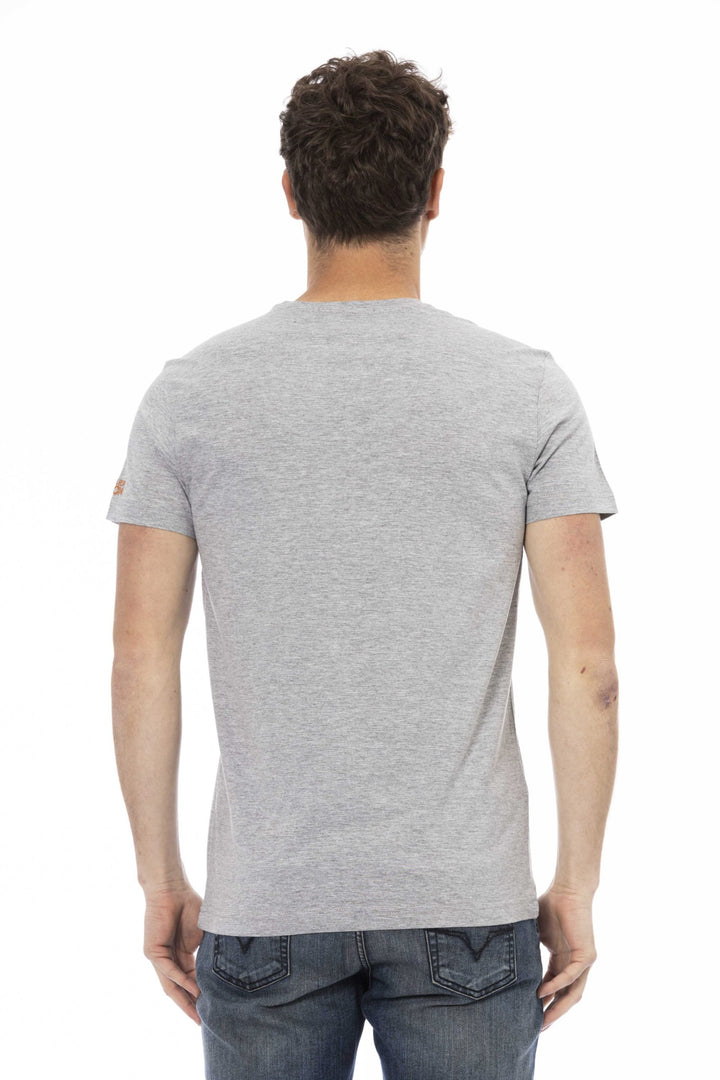 Trussardi Action Gray Cotton T-Shirt