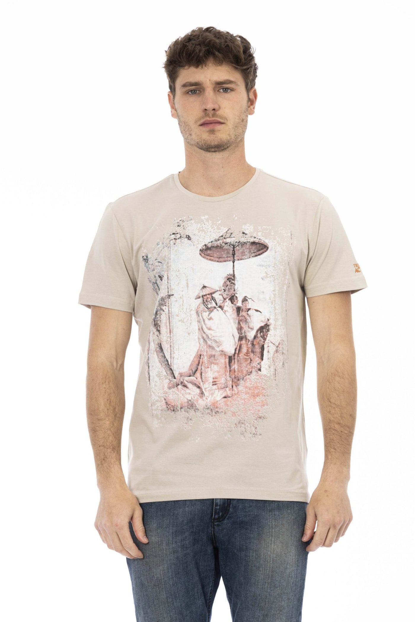 Trussardi Action Beige Cotton T-Shirt