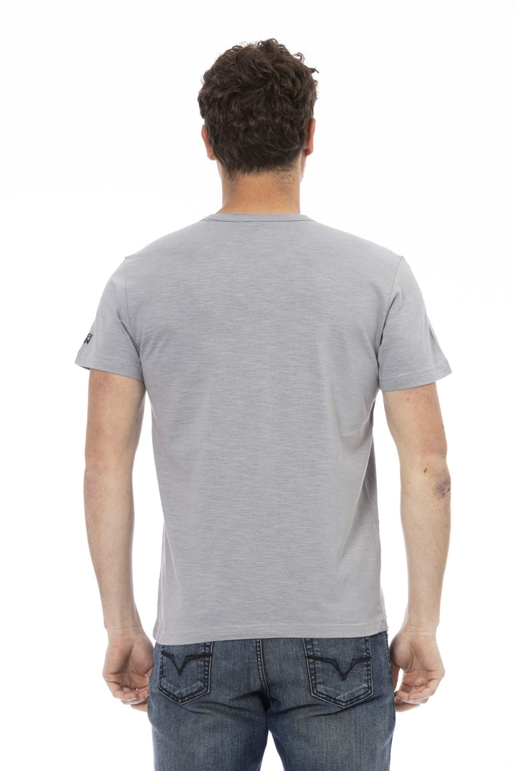 Trussardi Action Gray Cotton T-Shirt