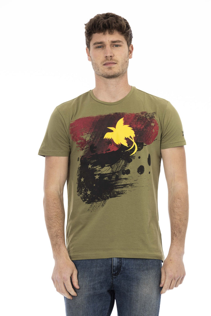 Trussardi Action Green Cotton T-Shirt