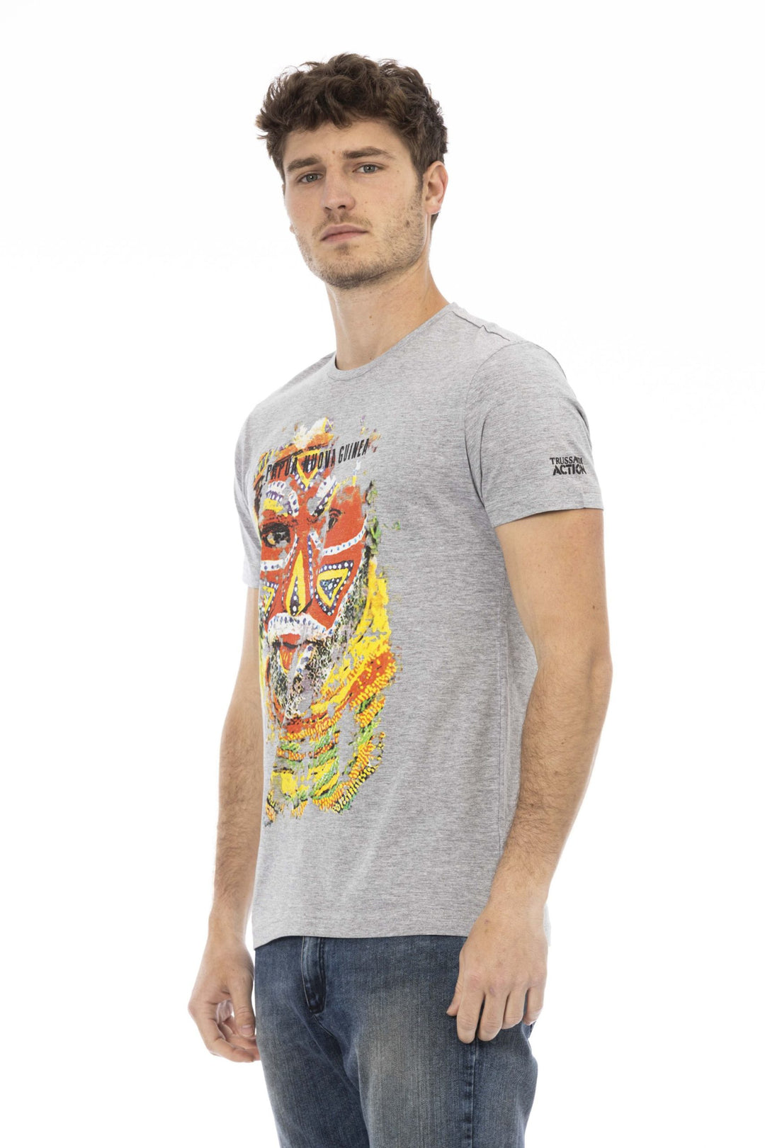 Trussardi Action Gray Cotton T-Shirt