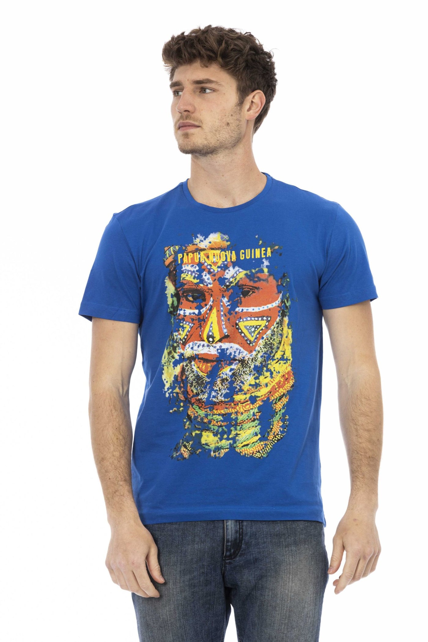 Trussardi Action Blue Cotton T-Shirt
