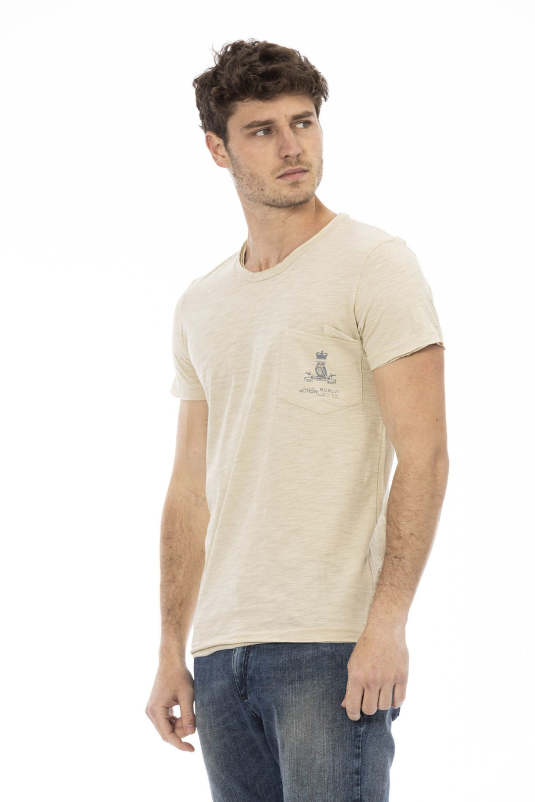 Trussardi Action Beige Cotton T-Shirt