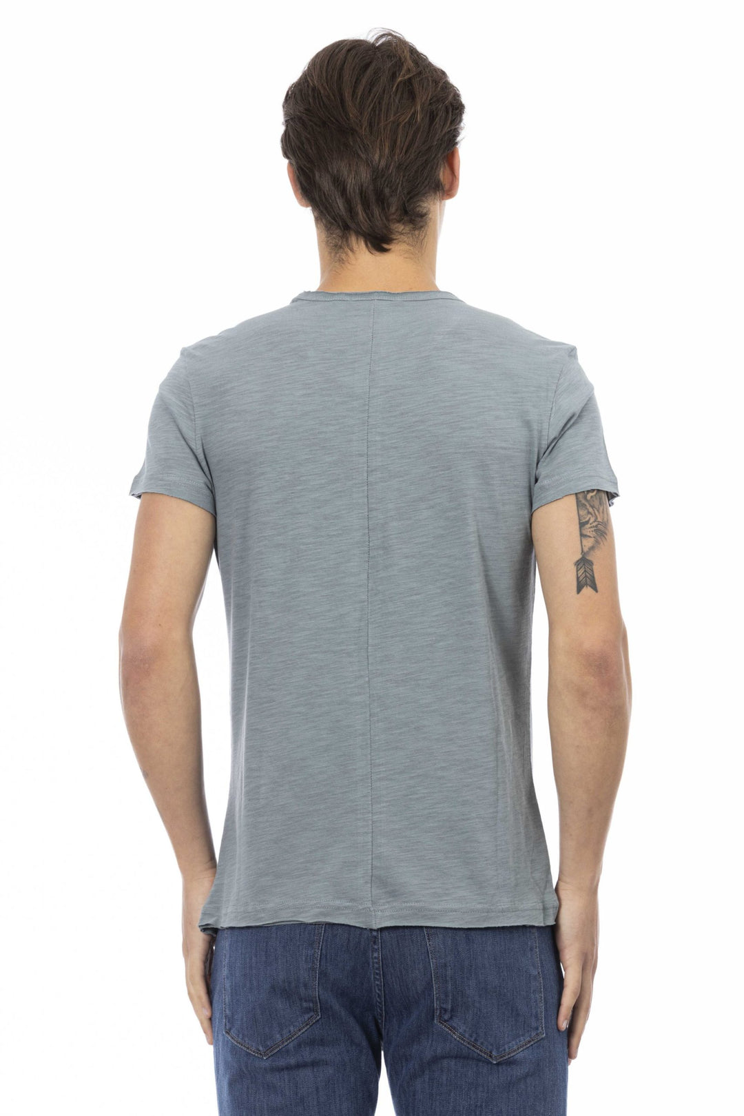 Trussardi Action Gray Cotton T-Shirt