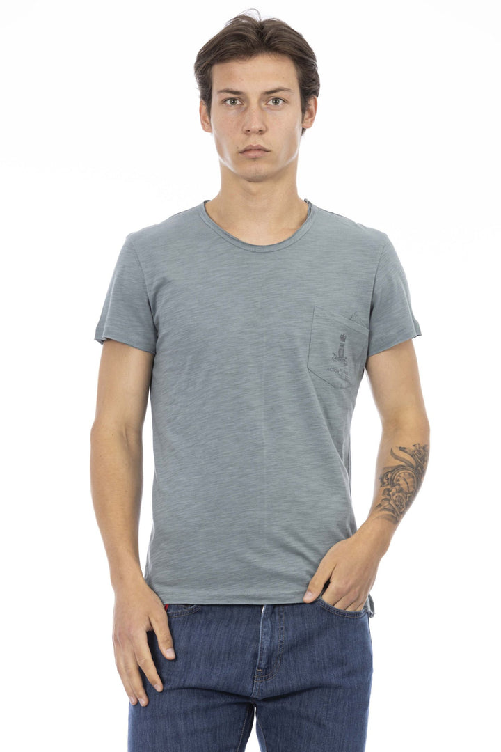 Trussardi Action Gray Cotton T-Shirt