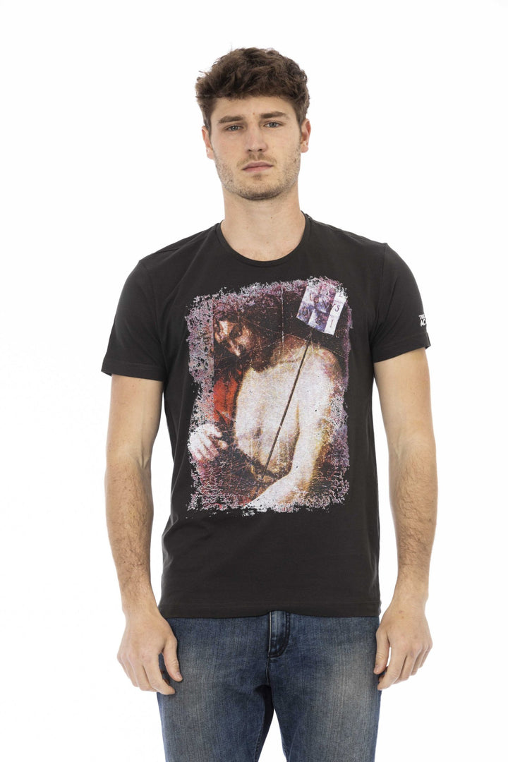 Trussardi Action Black Cotton T-Shirt