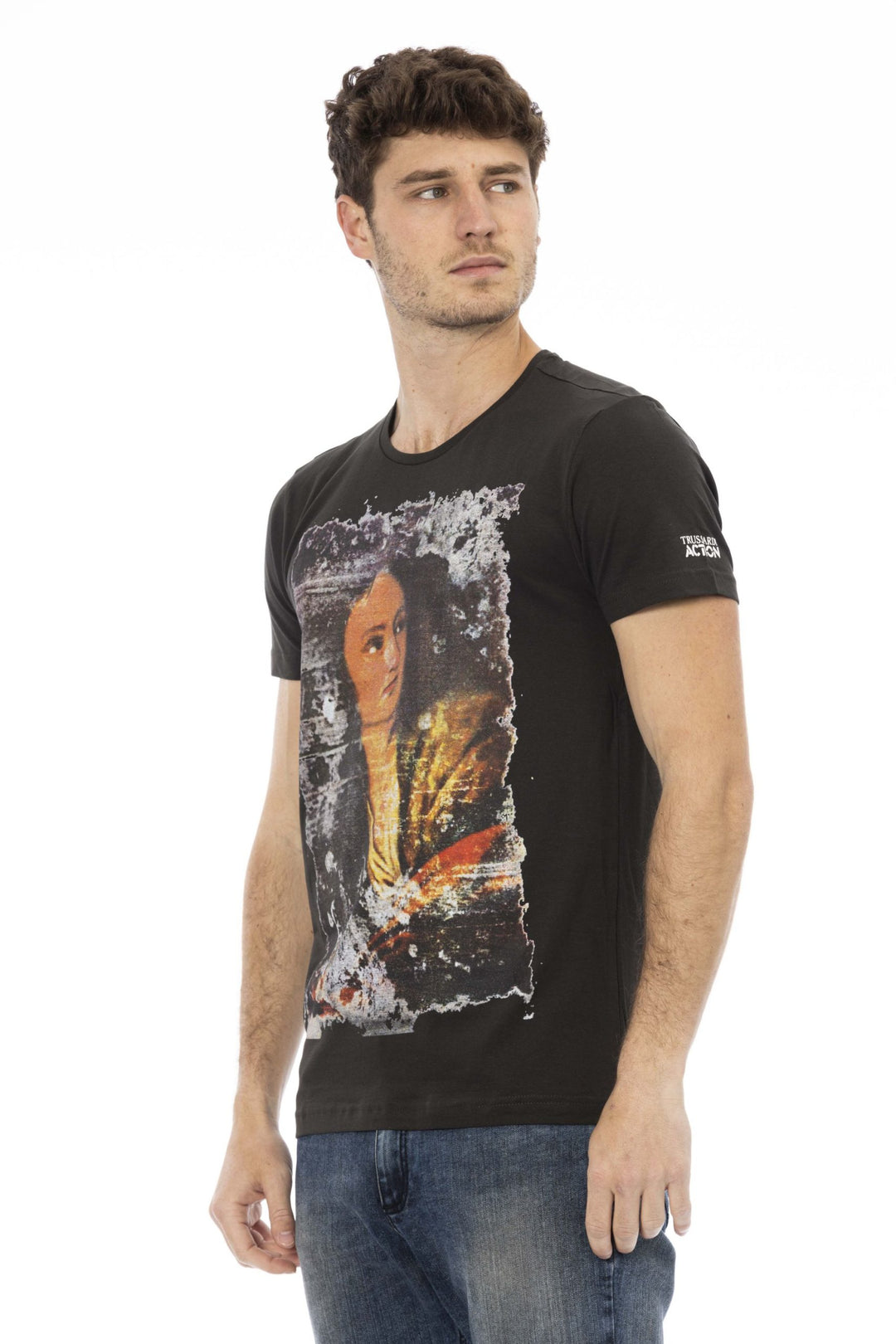 Trussardi Action Black Cotton T-Shirt