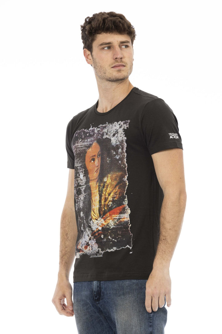 Trussardi Action Black Cotton T-Shirt