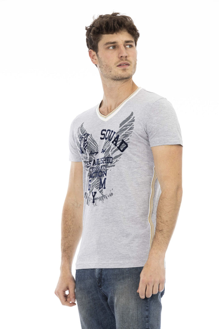 Trussardi Action Gray Cotton T-Shirt