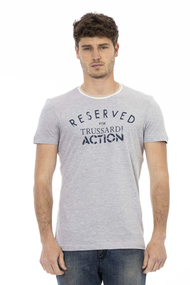 Trussardi Action Gray Cotton T-Shirt