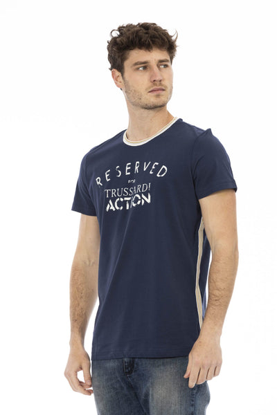 Trussardi Action Blue Cotton T-Shirt
