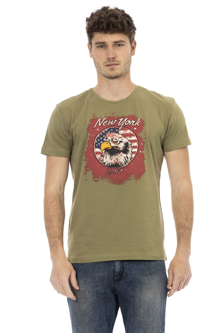 Trussardi Action Green Cotton T-Shirt