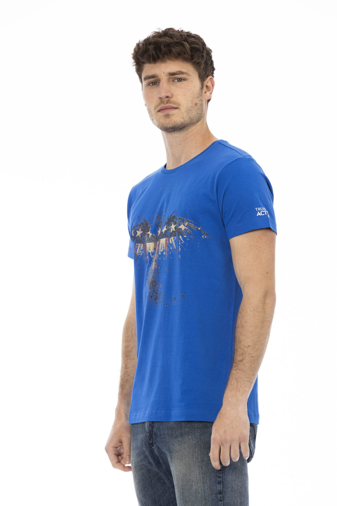 Trussardi Action Blue Cotton T-Shirt