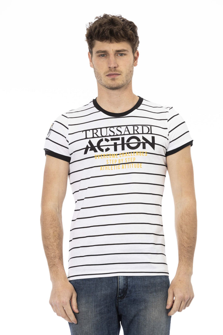 Trussardi Action White Cotton T-Shirt