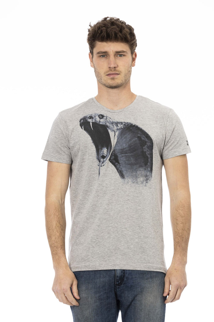 Trussardi Action Gray Cotton T-Shirt