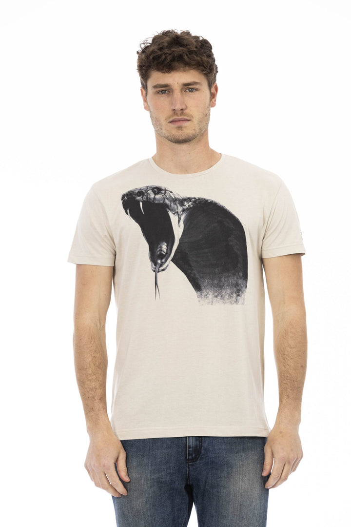 Trussardi Action Beige Cotton T-Shirt